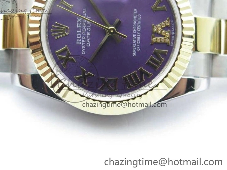 Dial BP Oyster Bracelet on YG Best Purple Maker 31mm Edition Roman 278273 SS Datejust YG SS 0203